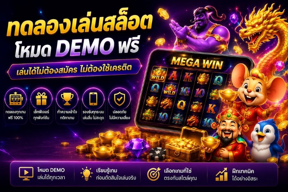 ทดลองเล่นสล็อตฟรี เรียนรู้ฟีเจอร์และรูปแบบเกมสล็อตในโหมดเดโม