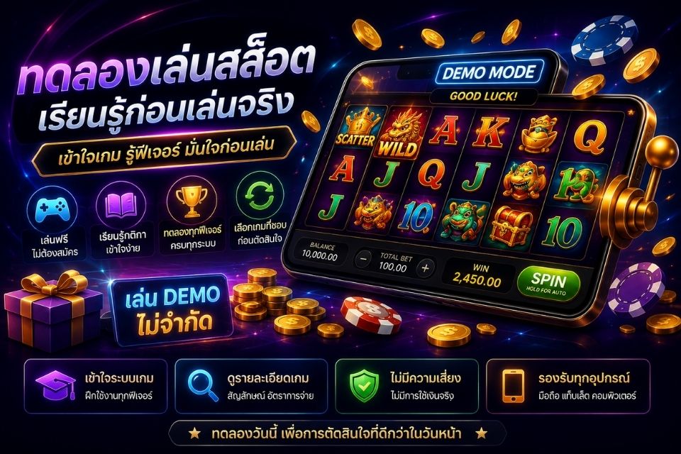 ทดลองเล่นสล็อต เรียนรู้รูปแบบเกมและฟีเจอร์
