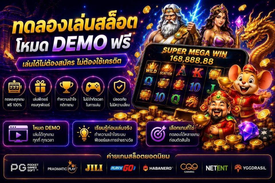 ทดลองเล่นสล็อต โหมดเดโมสำหรับเรียนรู้รูปแบบเกมและฟีเจอร์สล็อต