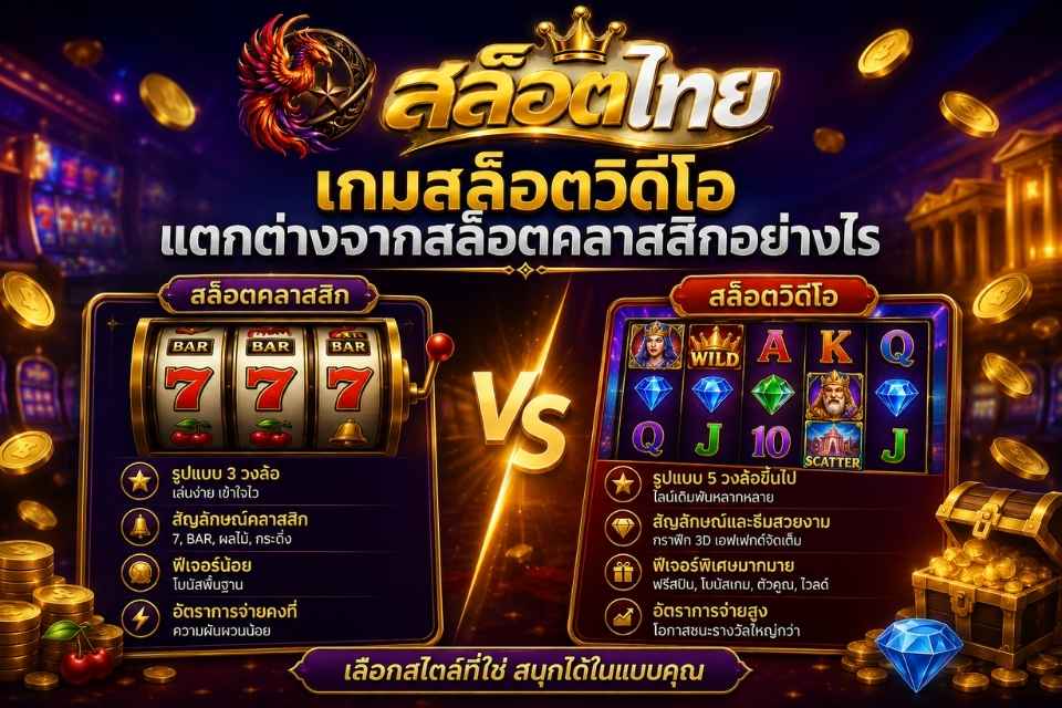 เกมสล็อตวิดีโอ แตกต่างจากสล็อตคลาสสิกอย่างไร